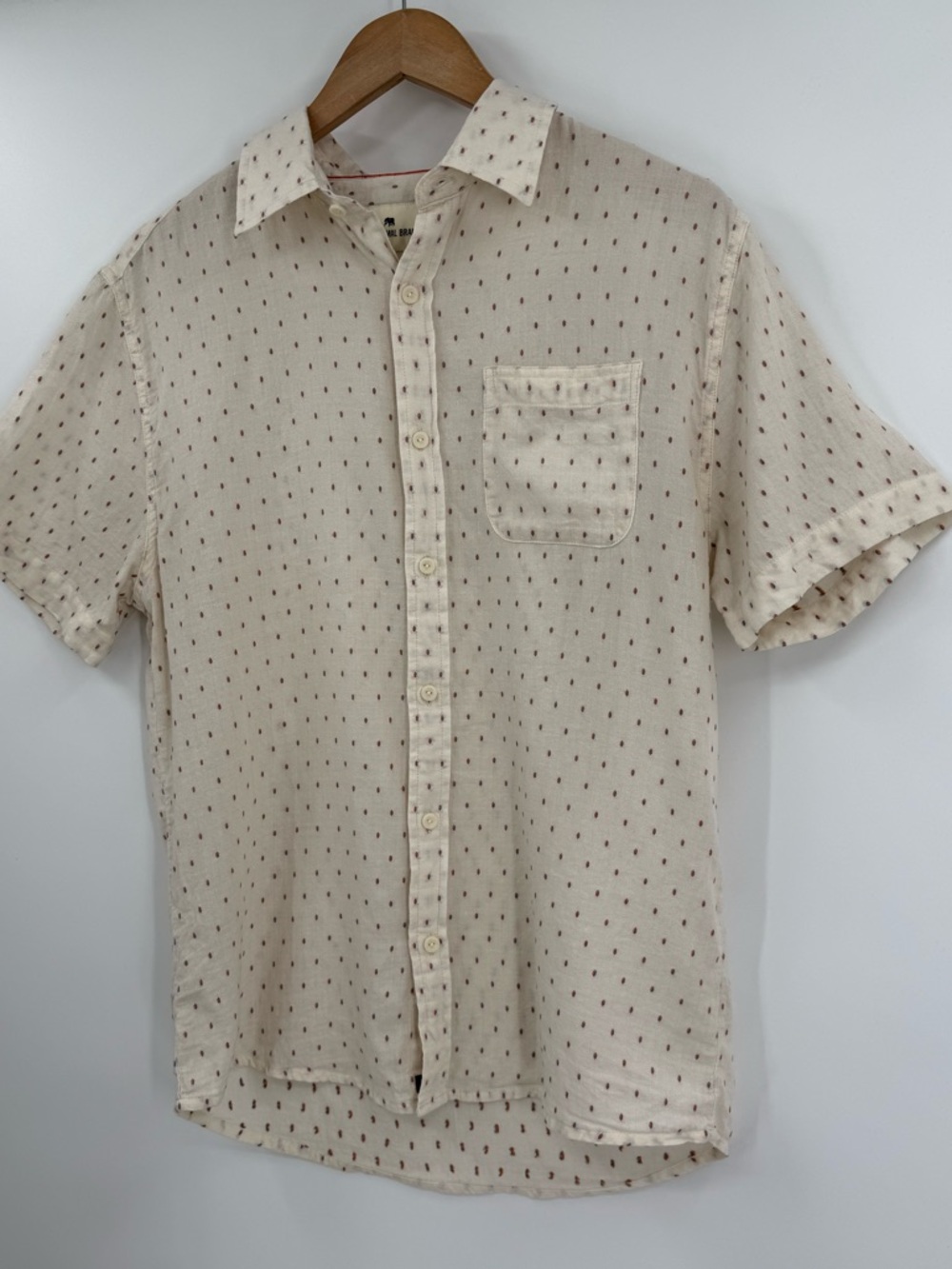 The Normal Brand Freshwater SS Button Up | Double Nep Cream Dobby | Medium